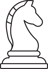 Chess knight strategy icon symbolizing planning, tactics and decision making. Business strategy, leadership,  Chess Knight Minimalist Black Line Vector Icon.  Gradient chess knight piece icon  © MDParveg