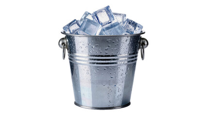 Ice bucket isolated on transparent background,png,cutout © StockLine Studio
