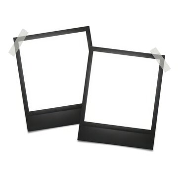 Minimalist abstract black and white frame design
