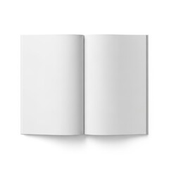 Fototapeta premium Open white book with vertical pages