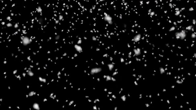 Falling snow loop creating a cozy winter Christmas holiday atmosphere