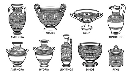 Ancient Greek Pottery Styles Collection © Heui
