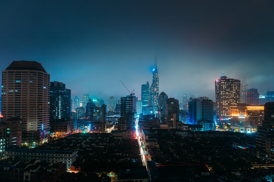 Shanghai cityscape at night