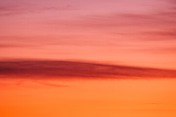 Glowing Sunset Over Ocean – Soft Pink Orange Sky Seascape Minimalist Nature © Great Brut Here