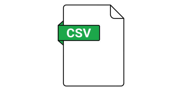 Csv file icon isolated on white background