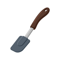 Obraz premium Vector illustration of a modern kitchen spatula with a comfortable handle and flexible silicone blade.