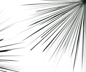 Fototapeta premium Fast speed lines on white background. Anime comic speed lines movement effect EPS