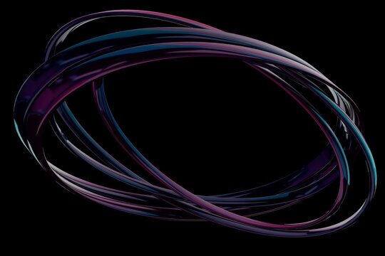 Nested 3D ellipses forming a violet halo