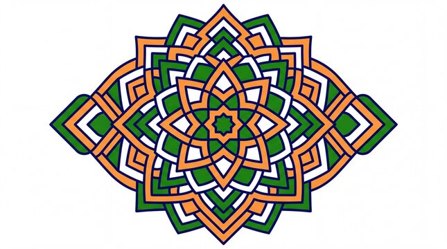 Traditional art & mandalas vektor pattern on white background