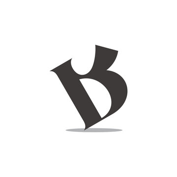 letter bk simple elegant cute font logo vector