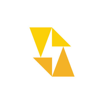 thunder bolt cart board abstract logo vector