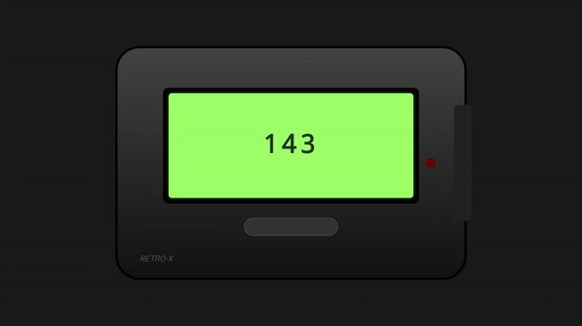 Retro Analog Pager Displaying Romantic Love Message