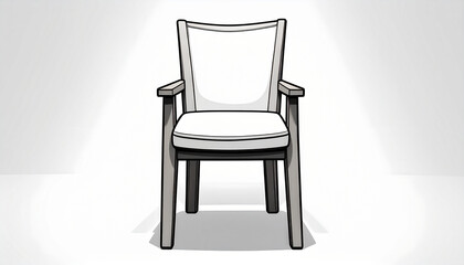 Obraz premium Modern armchair with padded seat and back clean design