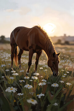 Horse, field, grazing, meadow, pasture, grass, green, steed