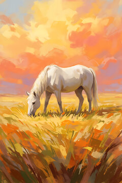 Horse, field, grazing, meadow, pasture, grass, green, steed