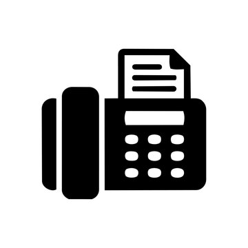Telephone and Fax Machine Vector Icon Illustration for Office Communication／電話機・ファックス・オフィス通信機器のベクターアイコンイラスト