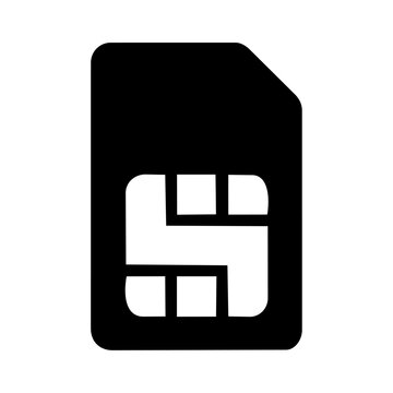 SIM Card Vector Icon Illustration for Mobile Phone and Communication／SIMカード・携帯電話・モバイル通信のベクターアイコンイラスト