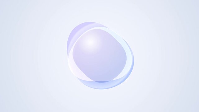 Premium 3D abstract translucent liquid blob undergoing organic deformation and flowing seamlessly.