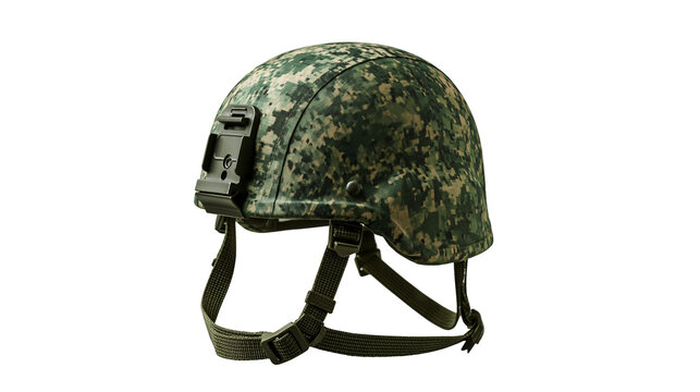Digital camouflage pattern military combat helmet with front night vision mount
