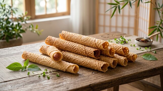 Kue semprong is a traditional Indonesian cookie.