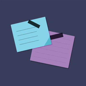 Two sticky notes attached with a paper clip