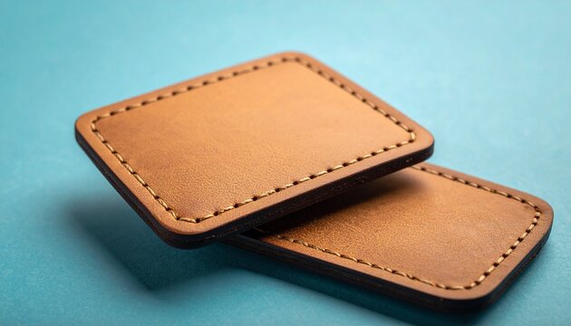 Minimalist leather card holder, handcrafted stitching, premium craft, studio
