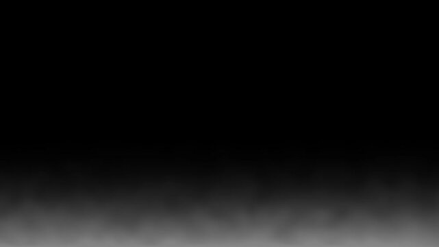 Realistic dry ice smoke clouds fog overlay perfect for compositing into your shots, soil powder overlay drifting, Halloween Spooky night with animation seamless loop on black screen. 4k video