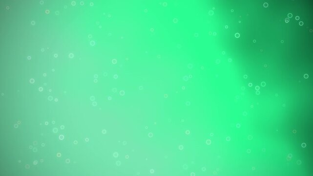 Abstract green bubbles float upward against a soft gradient background, providing a refreshing and clean aesthetic for summer beverages or wellness concepts.