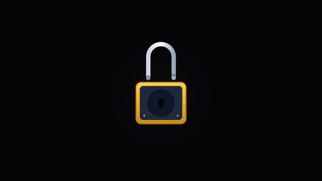 Secure padlock illustration on dark background representing data protection and cybersecurity