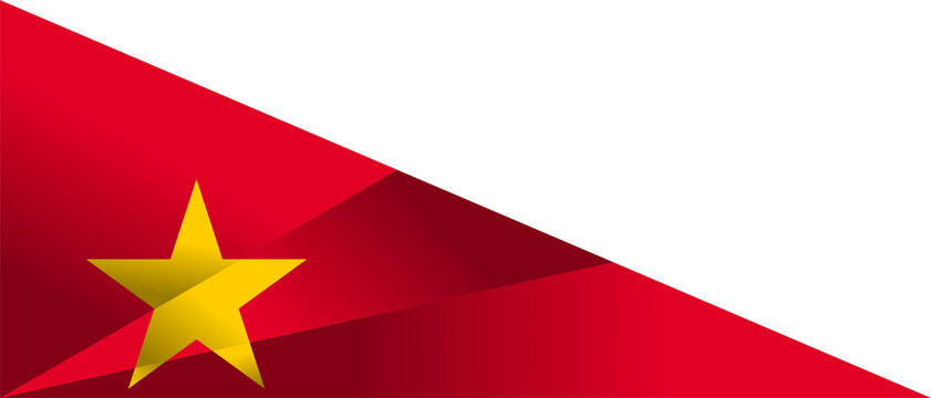 Vietnam national flag red corner yellow star isolated patriotic symbol illustration design