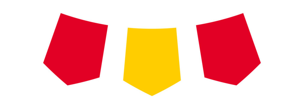 Vietnam flag red yellow bunting pennant banners vector flat illustration patriotic festive celebration