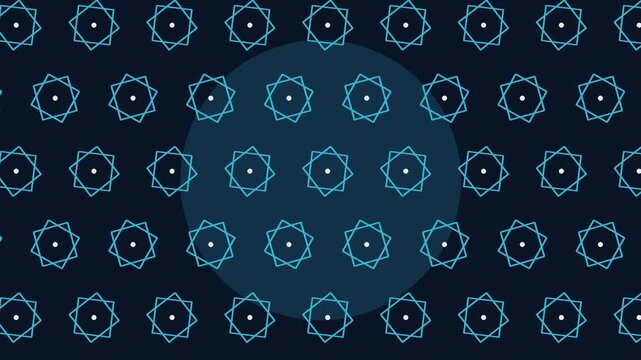 Islamic Geometric Pattern Loop Midnight Blue