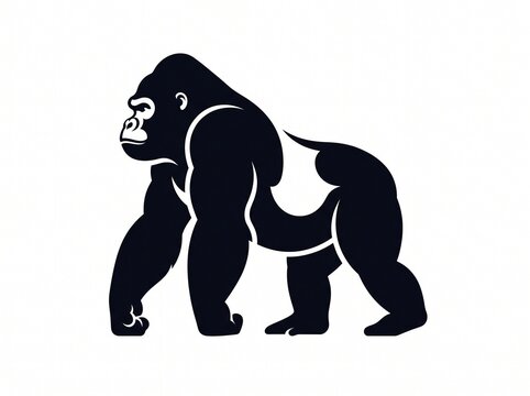 vector illustration of a gorilla
