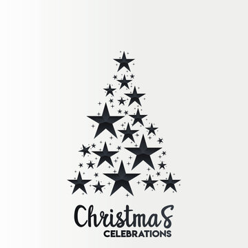 Christmas Tree Star Design Vector Illustration