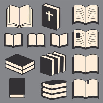 Books Collection Vector Illustration Set