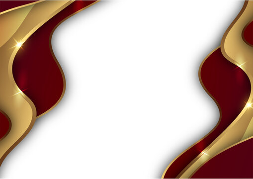 luxury corporate background with burgundy and gold curve design