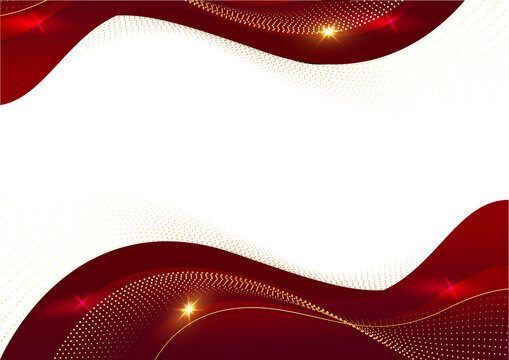elegant abstract corporate certificate background with dark red gold curve template