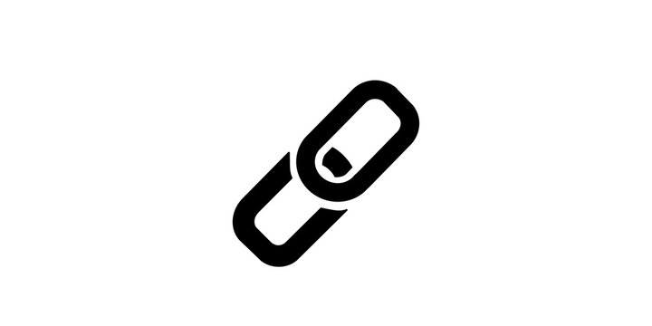 Linked chains link icon representing connectivity security integration and url ties.