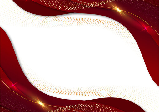 abstract luxury corporate certificate background with maroon gold wave template