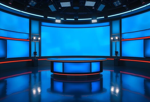Modern Studio Set with Circular Table