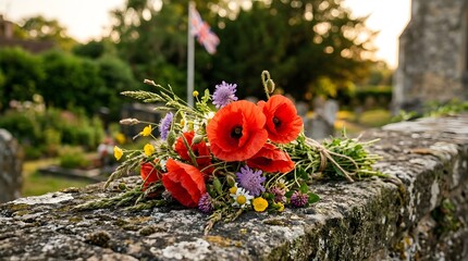 Obraz premium Remembrance day in the united kingdom honouring the fallen reflecting on sacrifice and remembering those who served with gratitude and respect on