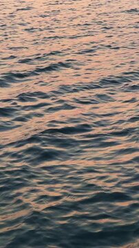 Rippled Water Surface at Sunset
