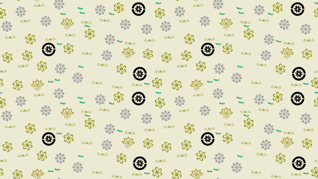 Floral and Circular Motifs Pattern