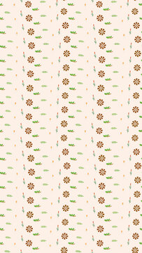 Stylized floral and leaf pattern