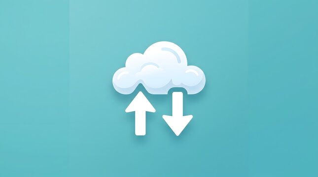 Cloud computing data transfer icon