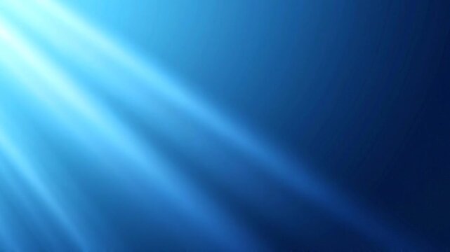 Abstract blue light rays background: soft glowing beams for cinematic motion