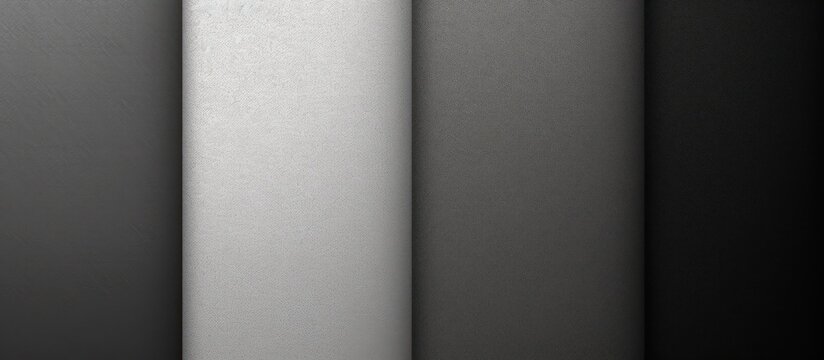 Monochrome vertical stripes of varying shades of gray, minimalist abstract background.