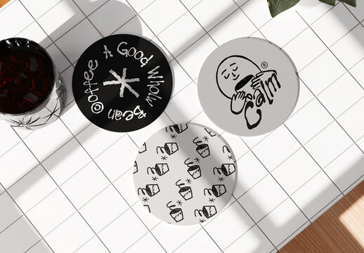 Cafe Coaster Mockup