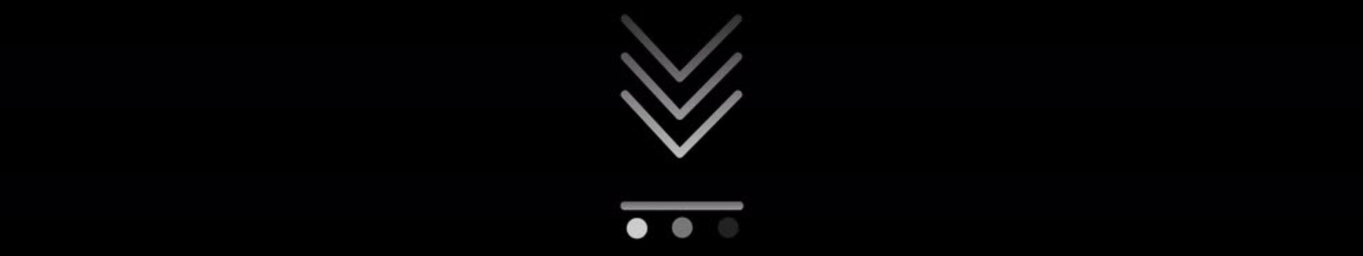 Line Download Icon Animation on Black Background. Download Progress, Preloader Animation Web Design Template. Seamless Loop Animation in 4K Ultrawide