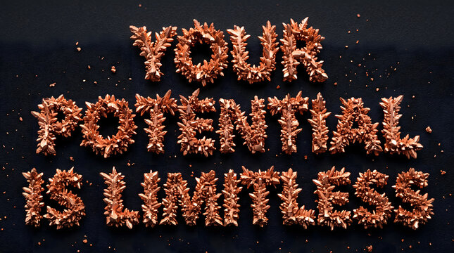 Your Potential Is Limitless Copper Dendrite Text